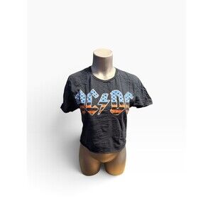 AC/DC short sleeve crop top t shirt small